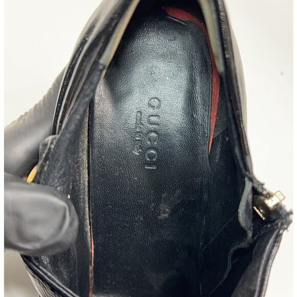 Gucci Black Patent Leather Bootie via Sophisticated Silhouette Size 9.5 - Picture 5 of 10